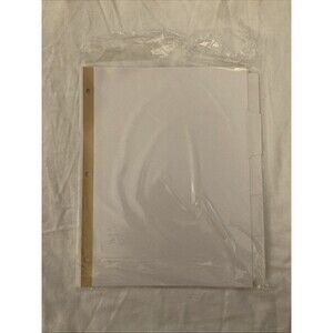 Unbranded 11”x8.5” Paper White Binder Dividers | 9 Count